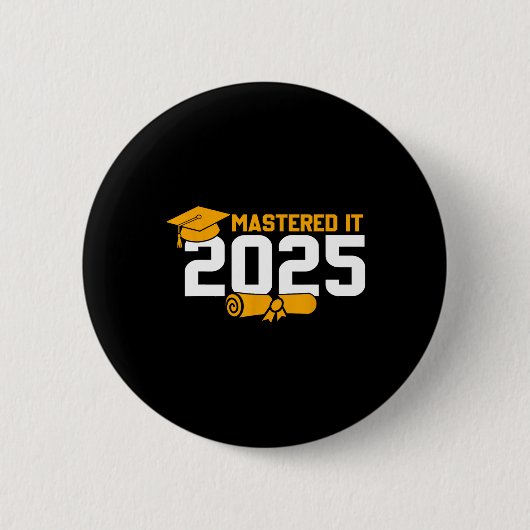Masters Degree Afstuderen Mastered IT 2025 Ronde Button 5,7 Cm (Voorkant)