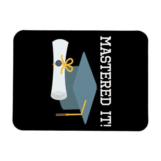 Masters Degree Afstuderen MBA MSW Afstudeerder Gif Magneet (Horizontaal)