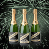 Master's degree Congrats Drank Label Set Sparkling Wijnetiket