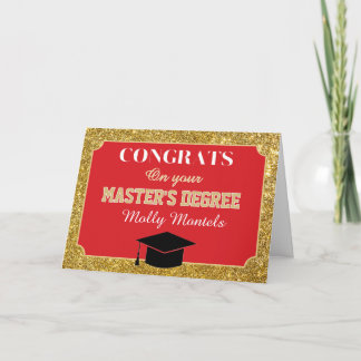 Master's Degree Congrats! Personalized Card Bedankkaart