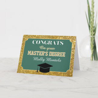 Master's Degree Congrats! Personalized Card Bedankkaart