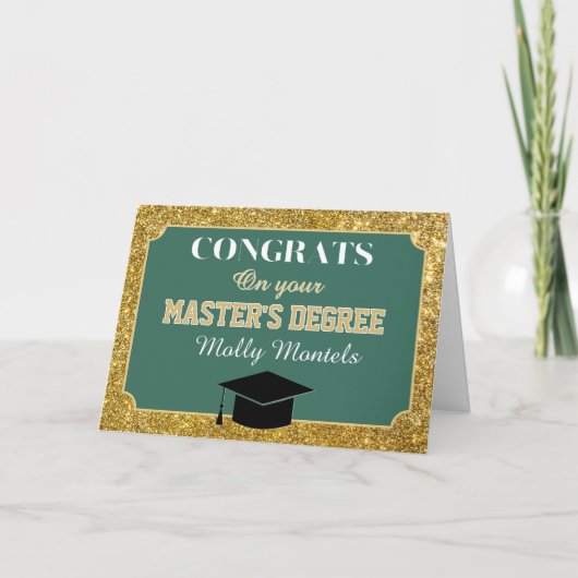 Master's Degree Congrats! Personalized Card Bedankkaart (Voorkant)