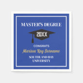 Master's Degree Gefeliciteerd! AANGEPASTE Afstudee Servet (Voorkant)