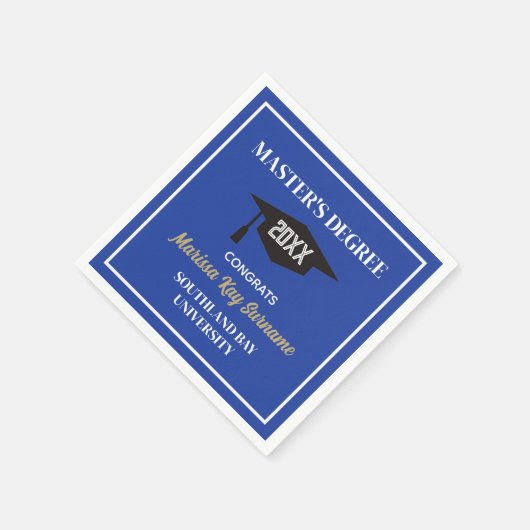 Master's Degree Gefeliciteerd! AANGEPASTE Afstudee Servet (Hoek)