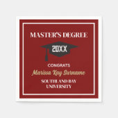 Master's Degree Gefeliciteerd! AANGEPASTE Afstudee Servet (Voorkant)