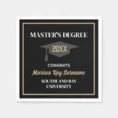 Master's Degree Gefeliciteerd! AANGEPASTE Afstudee Servet (Voorkant)