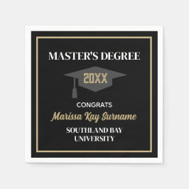 Master's Degree Gefeliciteerd! AANGEPASTE Afstudee Servet