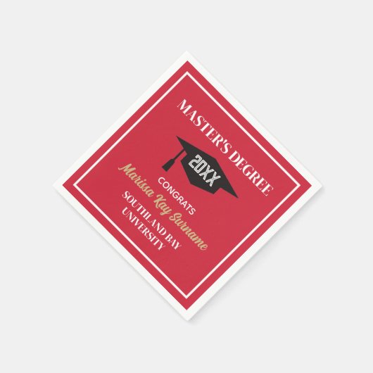 Master's Degree Gefeliciteerd! AANGEPASTE Afstudee Servet (Hoek)