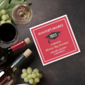 Master's Degree Gefeliciteerd! AANGEPASTE Afstudee Servet