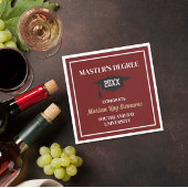 Master's Degree Gefeliciteerd! AANGEPASTE Afstudee Servet