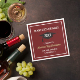 Master's Degree Gefeliciteerd! AANGEPASTE Afstudee Servet