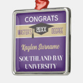 Master's Degree Gefeliciteerd! CUSTOM Metalen Ornament (Links)