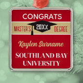 Master's Degree Gefeliciteerd! CUSTOM Metalen Ornament