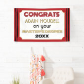 Master's Degree Gefeliciteerd! Gepersonaliseerd Spandoek (Insitu)