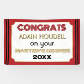 Master's Degree Gefeliciteerd! Gepersonaliseerd Spandoek (Horizontaal)