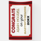 Master's Degree Gefeliciteerd! Gepersonaliseerd Spandoek (Verticaal)