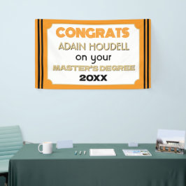 Master's Degree Gefeliciteerd! Gepersonaliseerd Spandoek