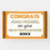 Master's Degree Gefeliciteerd! Gepersonaliseerd Spandoek (Horizontaal)