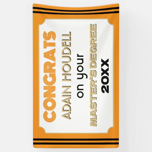 Master's Degree Gefeliciteerd! Gepersonaliseerd Spandoek (Verticaal)