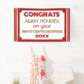 Master's Degree Gefeliciteerd! Gepersonaliseerd Spandoek (Insitu)
