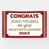 Master's Degree Gefeliciteerd! Gepersonaliseerd Spandoek (Horizontaal)