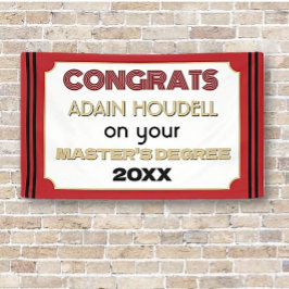 Master's Degree Gefeliciteerd! Gepersonaliseerd Spandoek