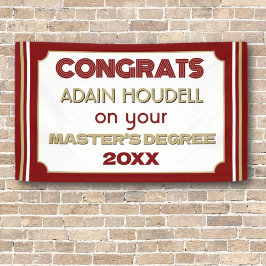 Master's Degree Gefeliciteerd! Gepersonaliseerd Spandoek