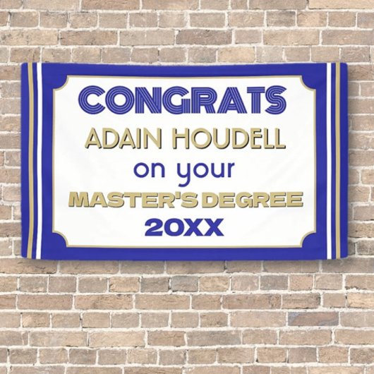 Master's Degree Gefeliciteerd! Gepersonaliseerd Spandoek