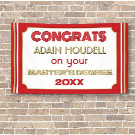 Master's Degree Gefeliciteerd! Gepersonaliseerd Spandoek