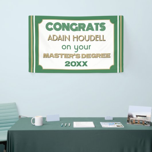 Master's Degree Gefeliciteerd! Gepersonaliseerd Spandoek (Beurs)