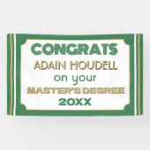 Master's Degree Gefeliciteerd! Gepersonaliseerd Spandoek (Horizontaal)