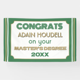 Master's Degree Gefeliciteerd! Gepersonaliseerd Spandoek