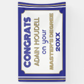 Master's Degree Gefeliciteerd! Gepersonaliseerd Spandoek (Verticaal)