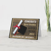 Master's Degree! Gefeliciteerd met Afstudeerder CU Kaart (Voorkant)