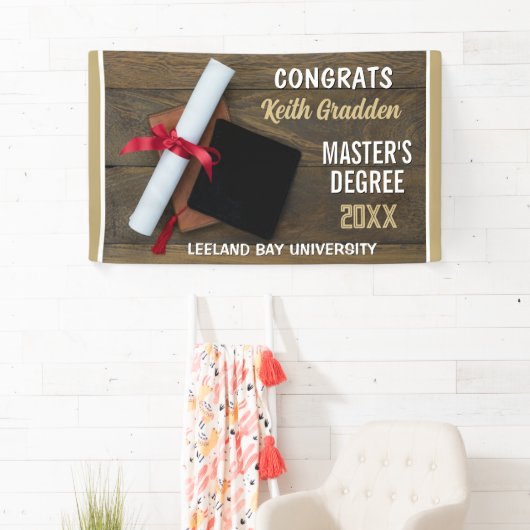 Master's Degree! Gefeliciteerd met Afstudeerder CU Spandoek (Insitu)