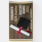 Master's Degree! Gefeliciteerd met Afstudeerder CU Spandoek (Verticaal)