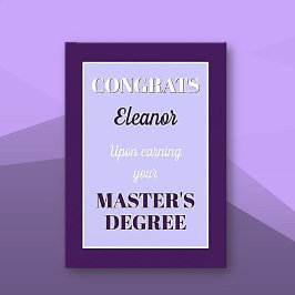 Master's Degree! Gepersonaliseerd afstuderen Kaart