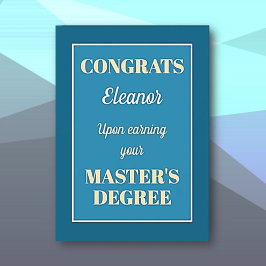 Master's Degree! Gepersonaliseerd afstuderen Kaart
