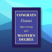 Master's Degree! Gepersonaliseerd afstuderen Kaart