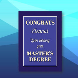 Master's Degree! Gepersonaliseerd afstuderen Kaart