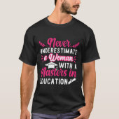 Masters Degree In Onderwijs Afstuderen T-shirt (Voorkant)