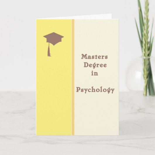 Masters Degree in Psychology Wenskaart Kaart (Voorkant)