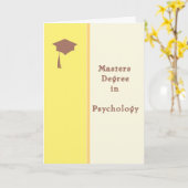 Masters Degree in Psychology Wenskaart Kaart (Gele Bloem)