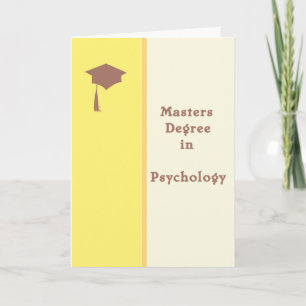 Masters Degree in Psychology Wenskaart Kaart
