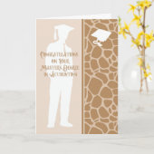 Masters Degree Kaart in boekhouding voor hem (Gele Bloem)