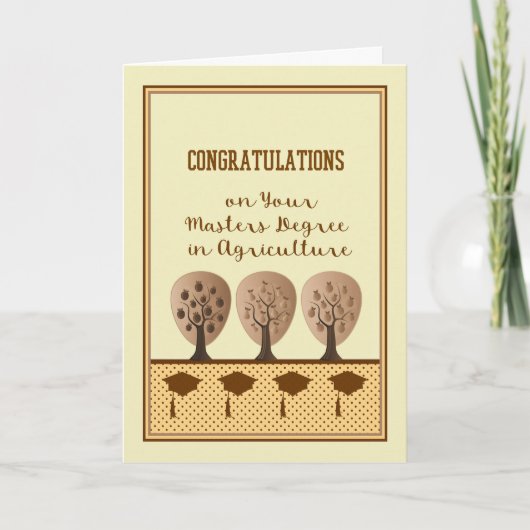 Masters Degree Kaart in de landbouw (Voorkant)