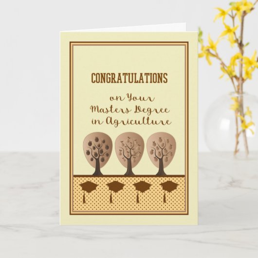Masters Degree Kaart in de landbouw (Gele Bloem)
