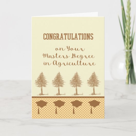 Masters Degree Kaart in de landbouw (Voorkant)