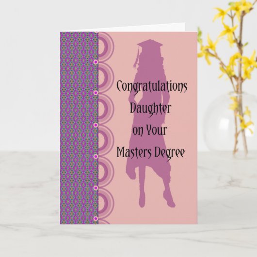 Masters Degree Kaart voor Dochter (Gele Bloem)