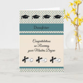 Masters Degree Kaart voor Dochter met Polka Dots (Gele Bloem)